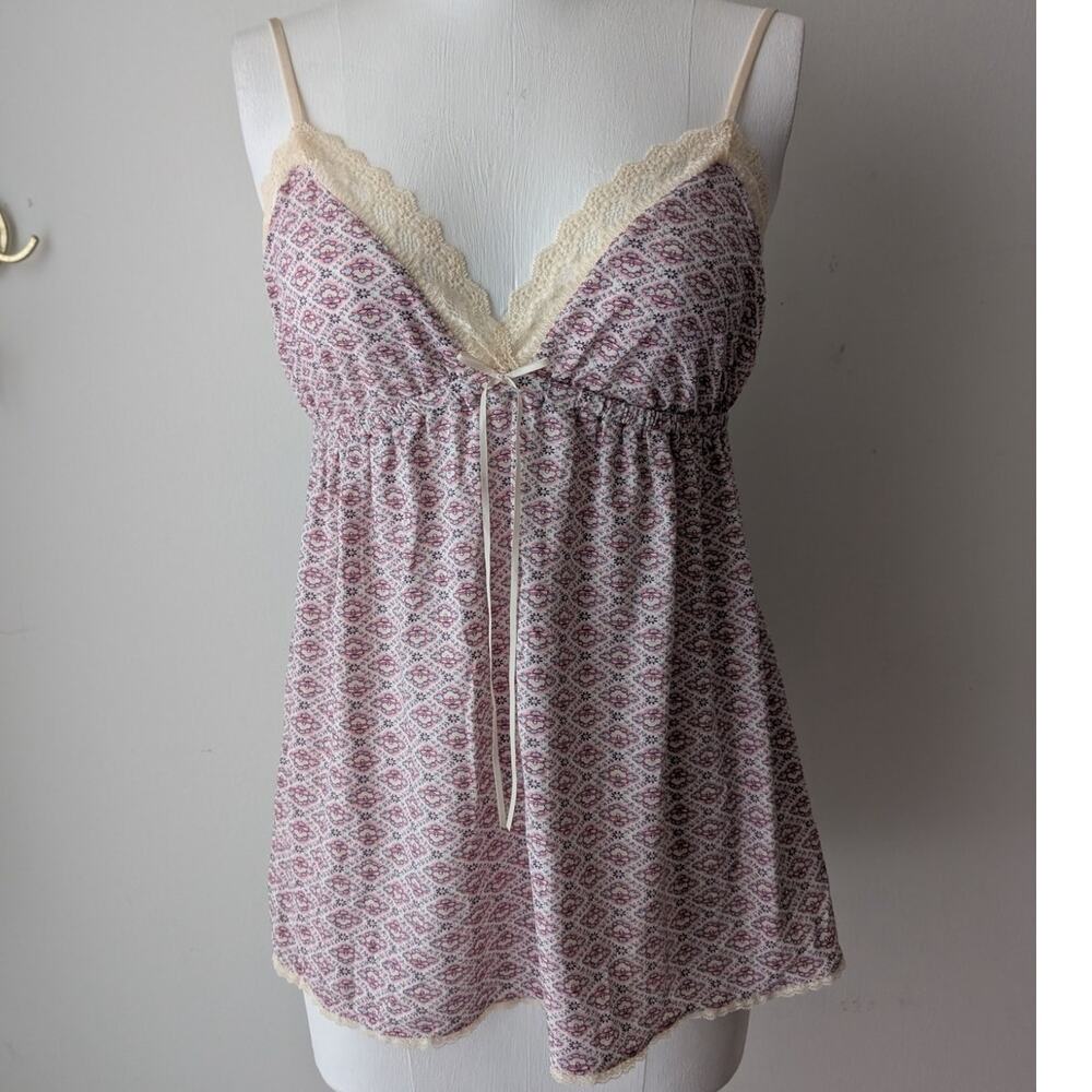 nwt eberjey y2k aztec princess camisole in plum